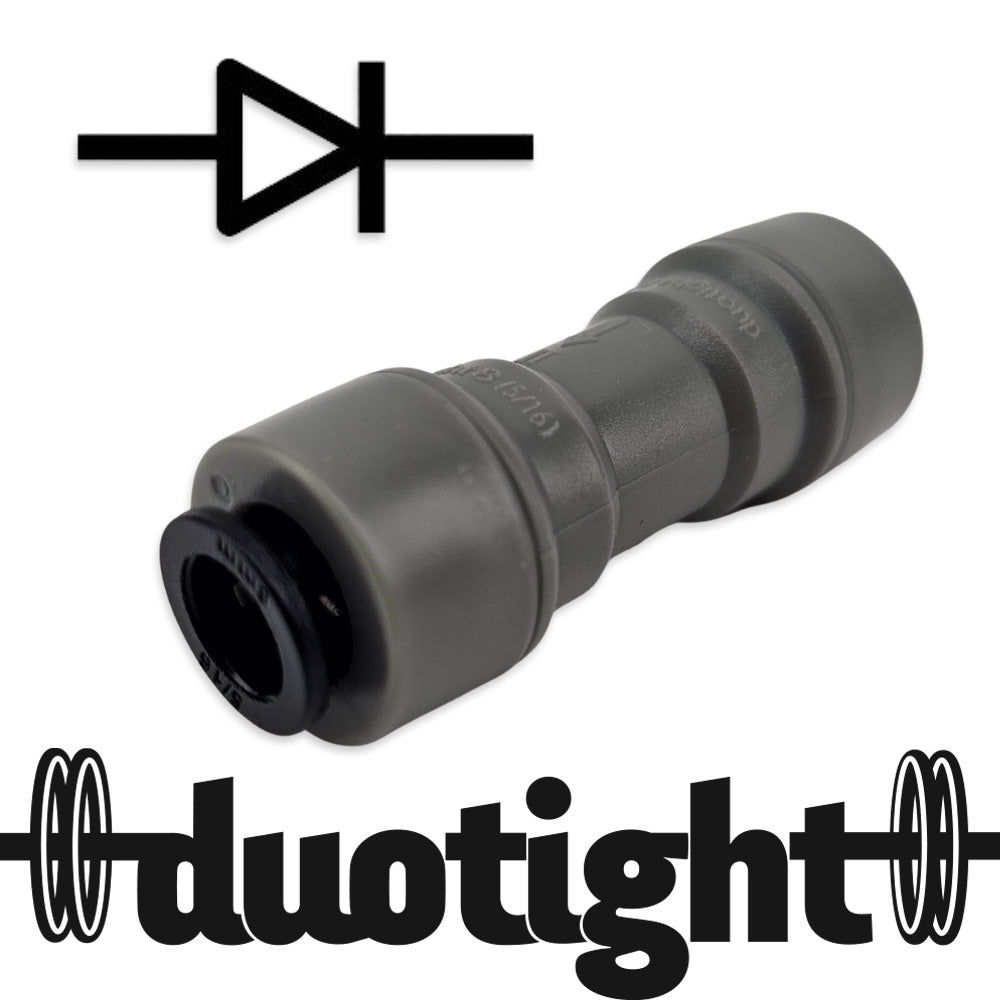 This very handy fitting could save you your regulator and is a good investment. This particular type of check valve has low opening pressure of only 1psi.