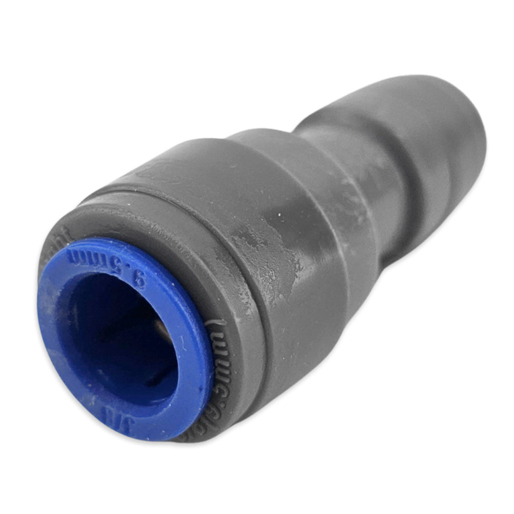 Close up of 9.5mm blue hosing collet.