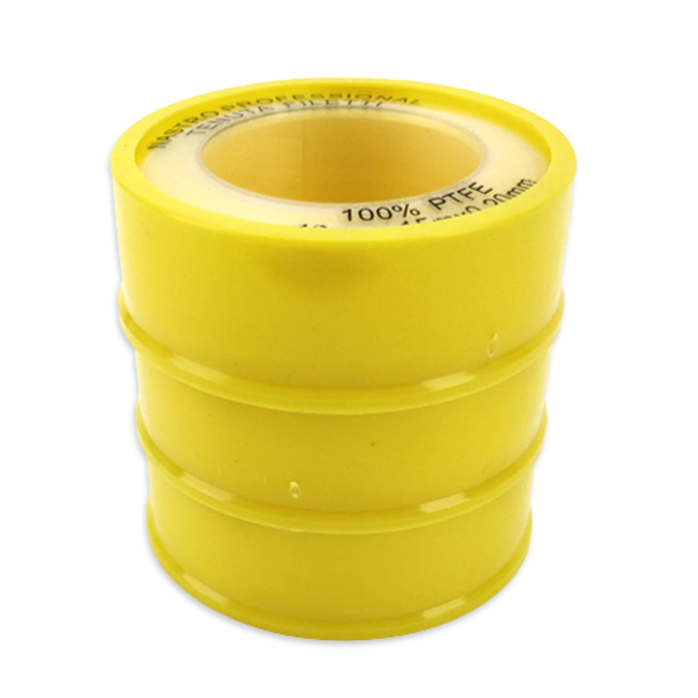 100% PTFE Plumbers Tape (Teflon Tape) - 3 Pack (15m per roll)