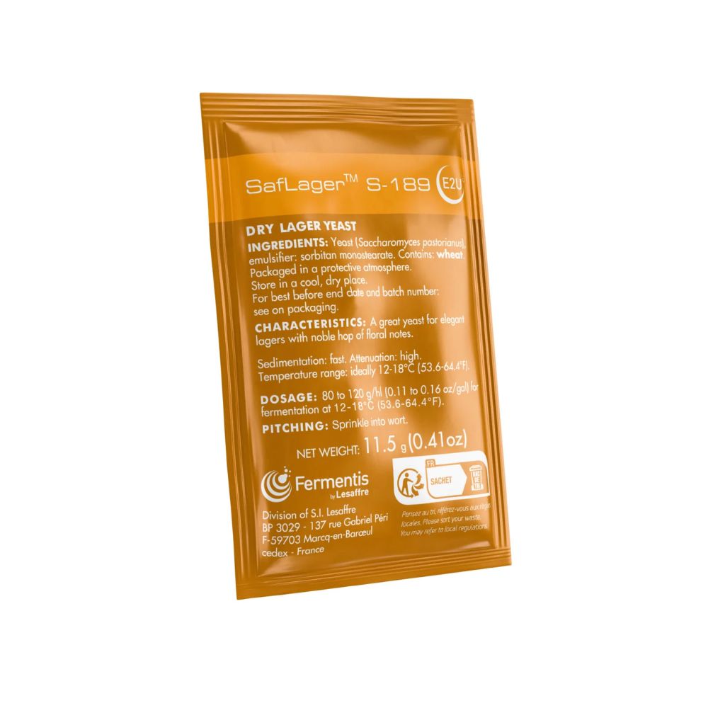 Fermentis SafLager S-189 Yeast x 11.5g - KegLand