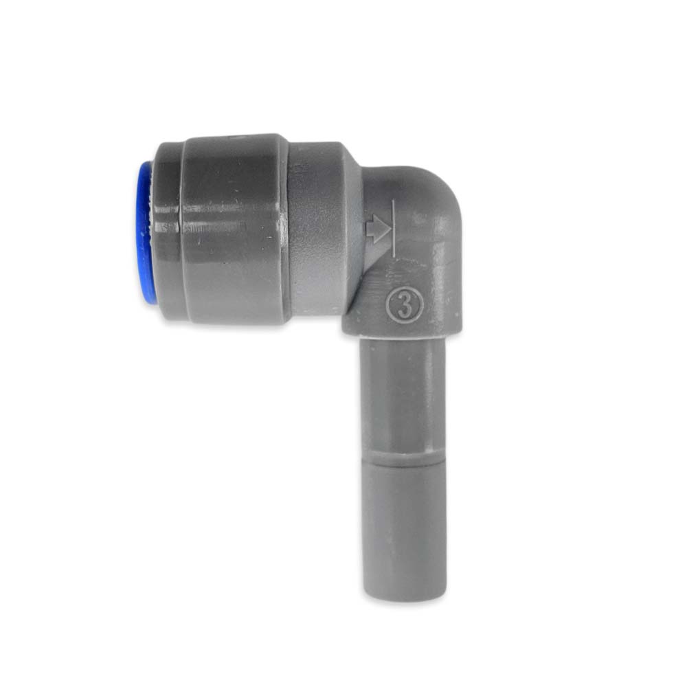This elbow piece is suitable for our EVABarrier Beer & Gas hosing size 9.5mm (3/8") OD x 6.5mm (1/4") ID.