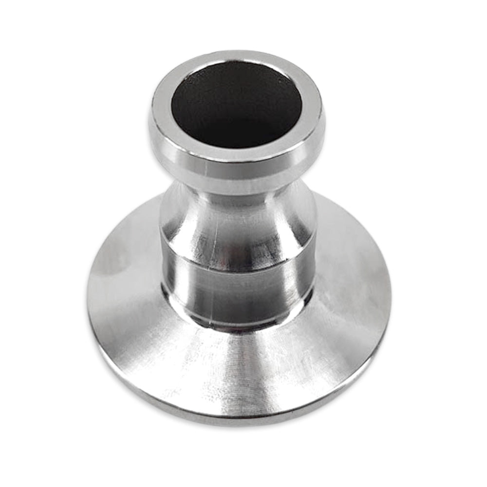 Top down view of SS 304 1.5" x 1/2" Camlock Tri-Clover Fitting