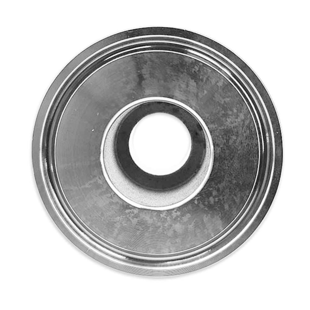 View through bore of SS 304 1.5" x 1/2" Camlock Tri-Clover Fitting