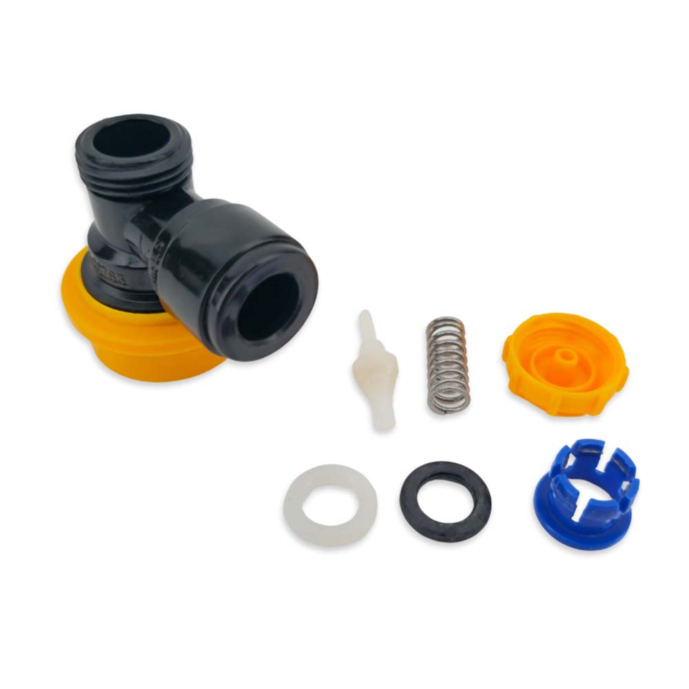 The incredibly small form factor allows for easy stacking of kegs. The new cap design ensures a pressure seal with just hand tightening and it can be completely taken apart for cleaning with no tools required