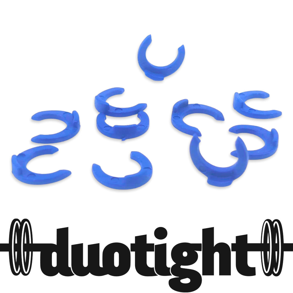 duotight 8mm OD retaining circlip, suits any duotight 8mm fitting. When clipped into place, this circlip prevents the collar of the duotight fitting from being pushed inwards, making it impossible for the fitting to release its grip on any hose!