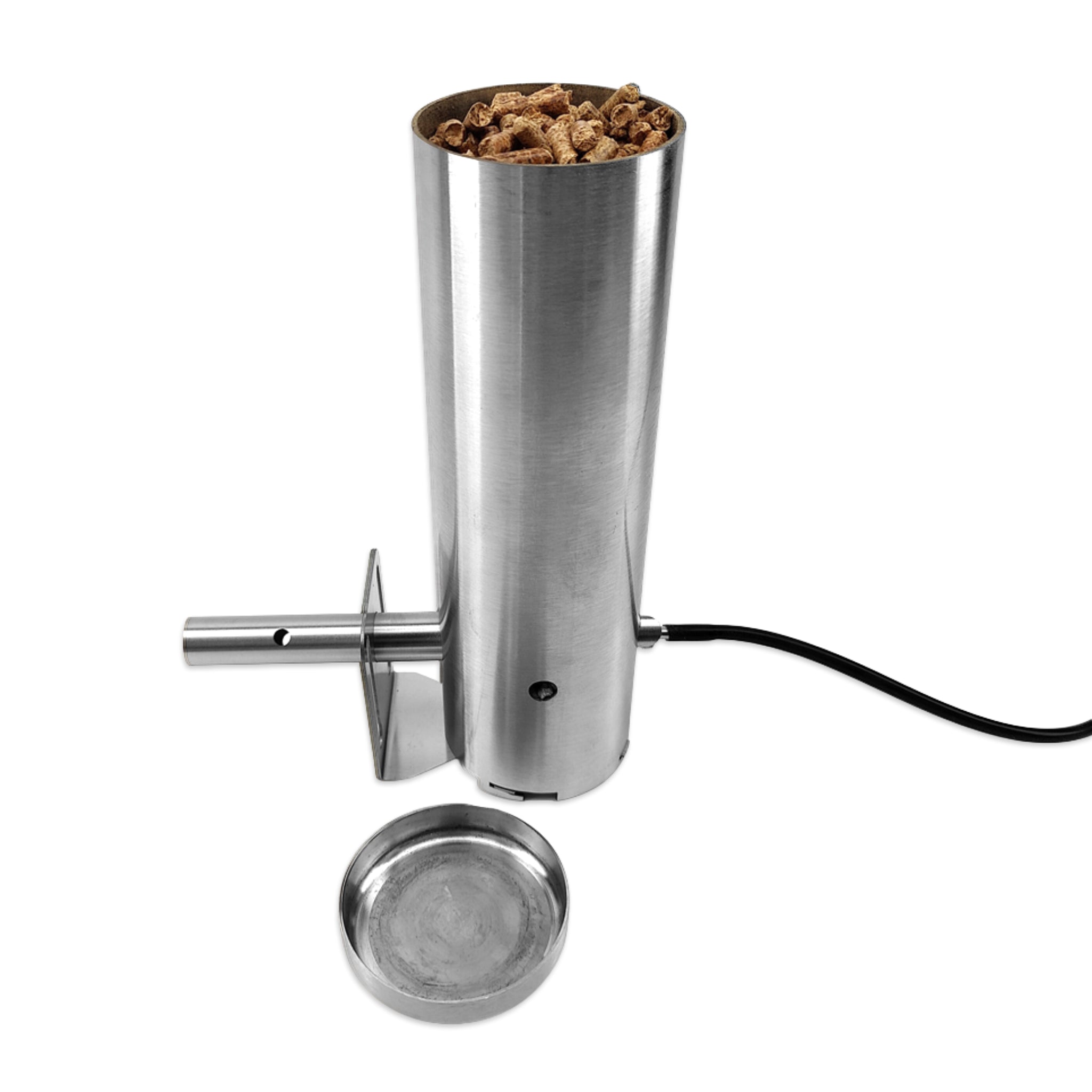 Use wood pellets and chips for the best cold smoke.