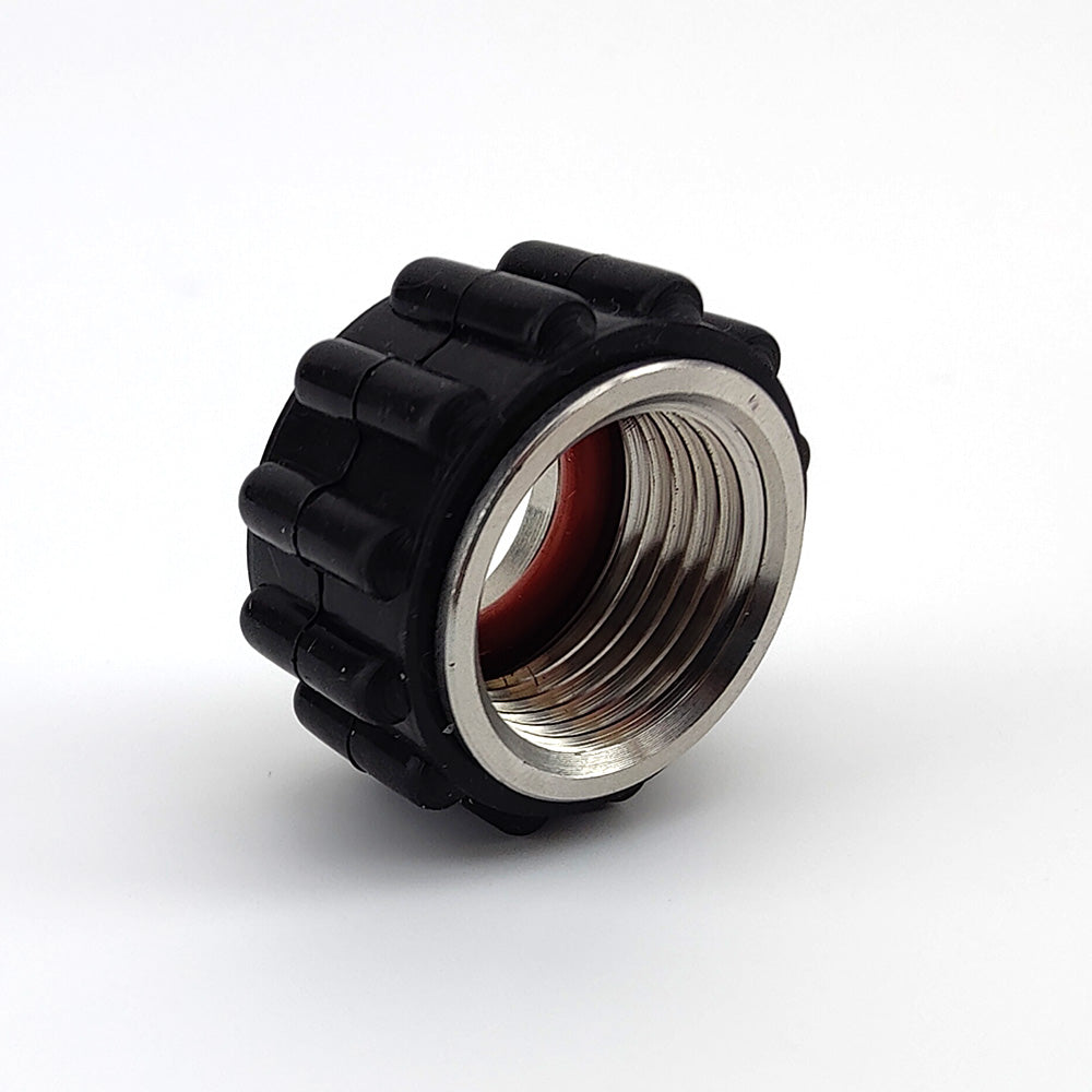 This is a replacement Quick Swivel Nut 1/2" NPT. Comes with a heavy duty silicone grip guard allowing comfortable and quick tool-free operation.