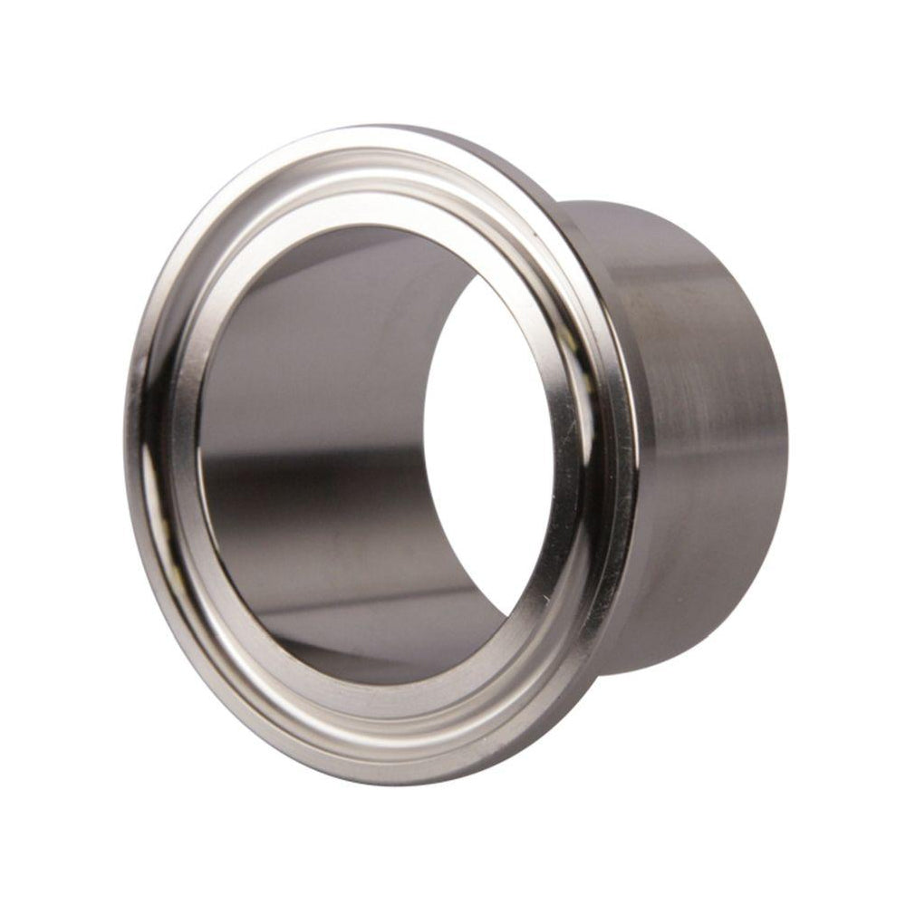 Used for DIY or professional welding onto vessels or sanitary tubing to set up a Tri-Clover (TC) connection.