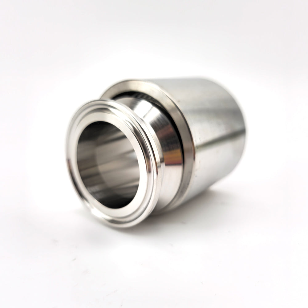 Commercial Beverage and Safe Food Handling Fitting designed for seamless sanitary flow. Please note: These must be crimped/swaged onto the hose. Hosing not included.