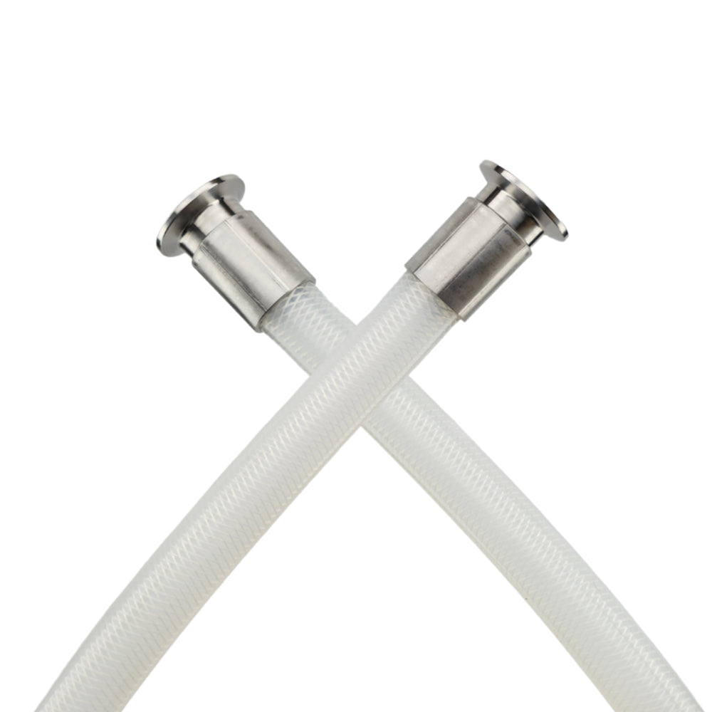 Commercial Beverage and Safe Food Handling Fitting designed for seamless sanitary flow. Please note: These must be crimped/swaged onto the hose. Hosing not included.