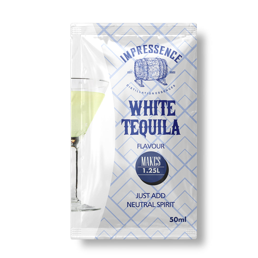 Impressence White Tequila Spirit Flavouring - Makes 1.25L of versatile Tequila with complex, earthy and fruity notes of agave.