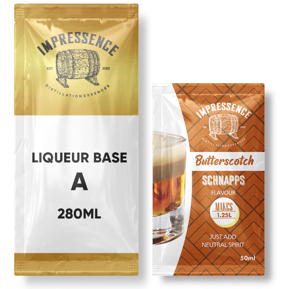 Add entire contents of KL46824 - Impressence Liqueur Base A - 280ml sachet.