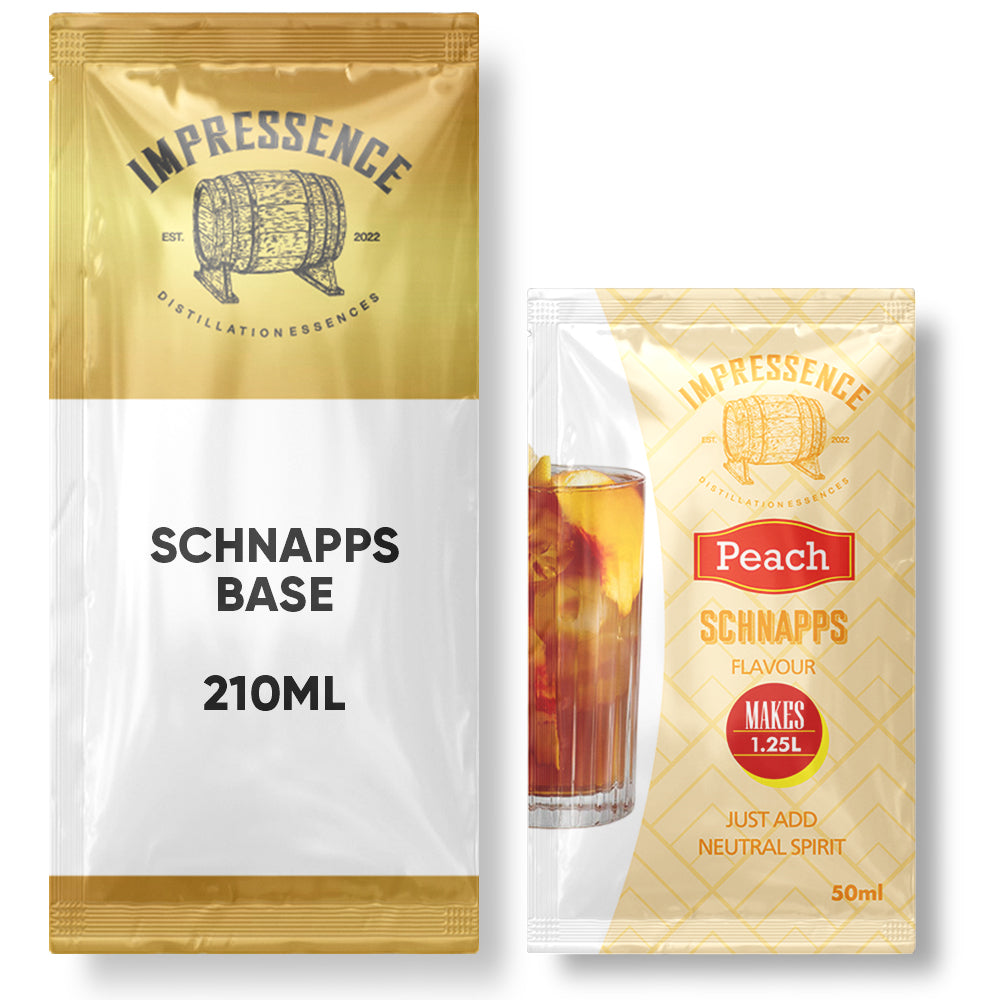 Add entire contents of KL46817 - Impressence Schnapps Base - 210 ml sachet.
