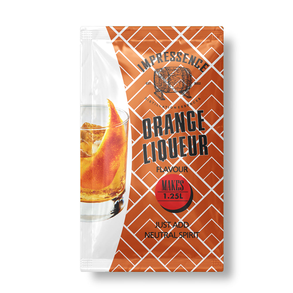 Impressence Orange Liqueur 50ml sachet - In the style of Cointreau triple-sec with sweet and bitter orange notes.