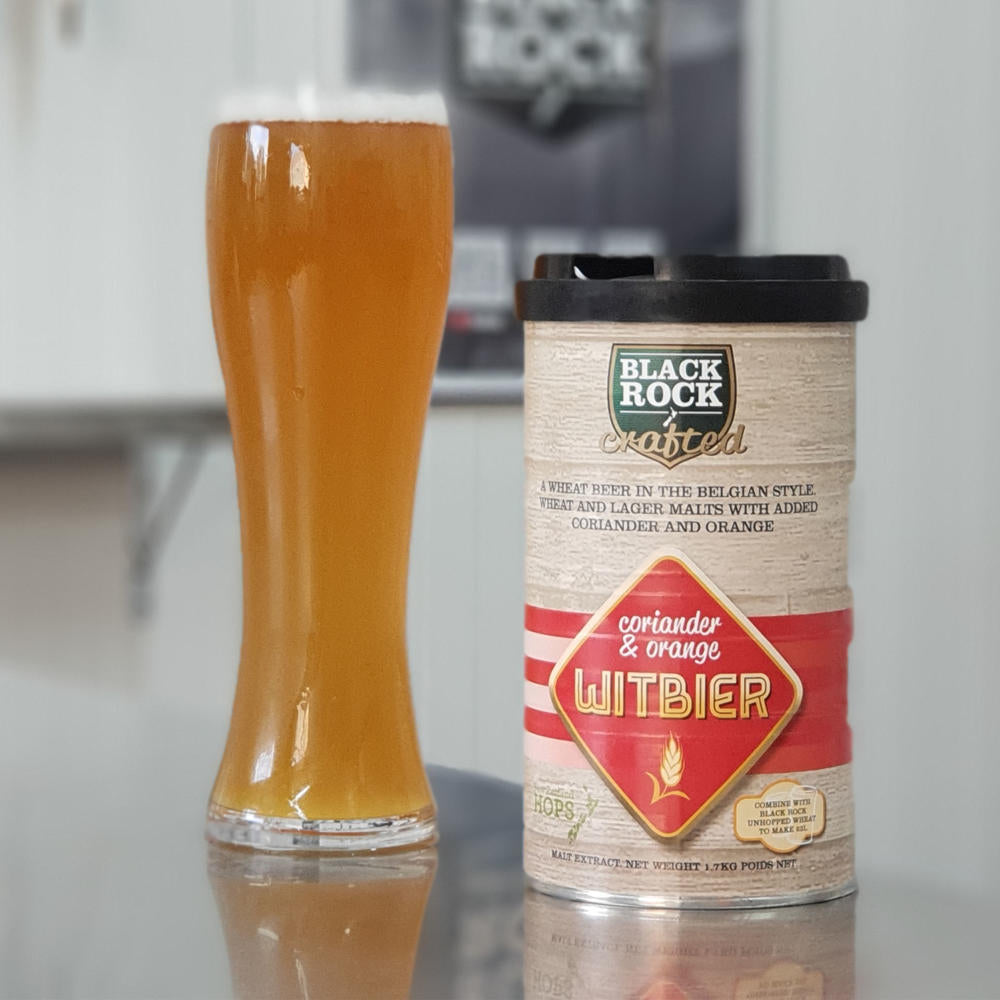 Home Brew Orange and Coriander Wheat Bier Liquid Malt Extract Kit. Traditional fruity orange and coriander flavours.