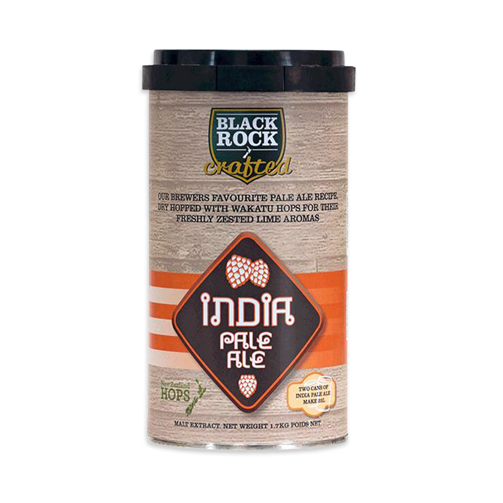 Black Rock Crafted India Pale Ale Liquid Malt Extract Beer Kit. A balanced IPA with citrus and subtle floral flavours.