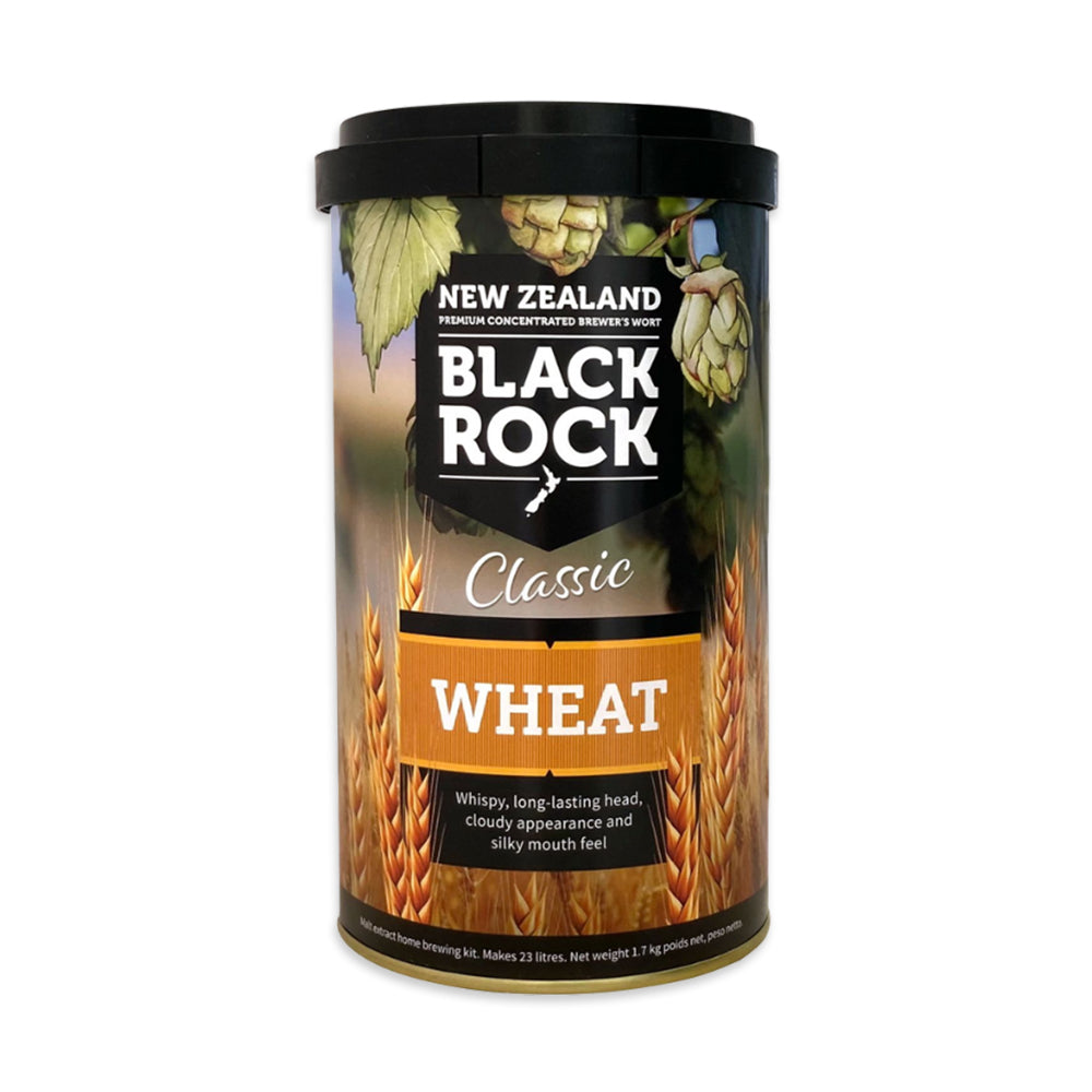 Black Rock Classic (Whispering) Wheat. Home Brew Refreshing Liquid Malt Extract Wheat Beer Kit.