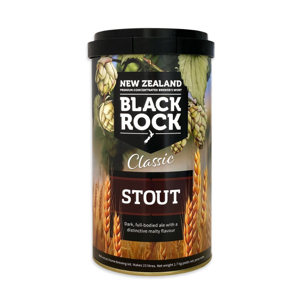 Black Rock Classic (Miners) Stout Liquid Malt Extract Home Brew Beer Kit. A rich, dark, smooth Stout.