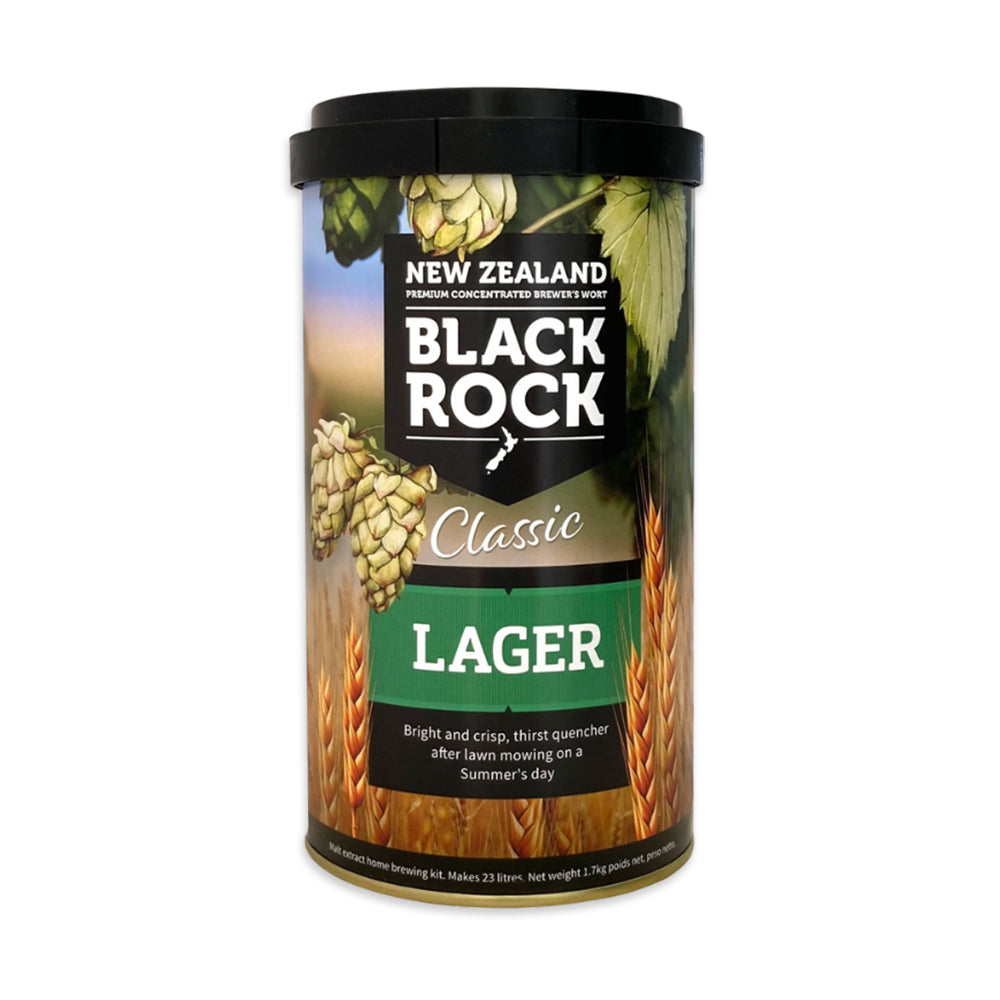Black Rock Classic Lager Liquid malt extract home brew beer kit. Make your own classic lager at home.