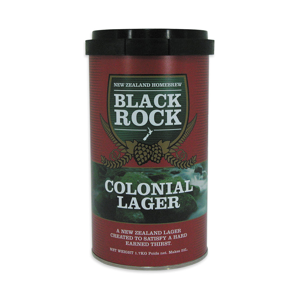Black Rock Colonial Lager home brew liquid malt extract beer kit. For an easy-drinking session lager.