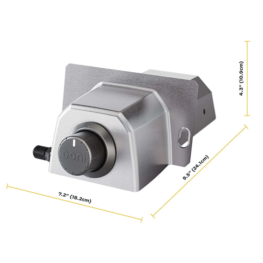 Gas Burner Attachment for the Ooni Karu 12 and Ooni Karu 12G dimensions - 18.2cm x 24.1cm x 10.9cm