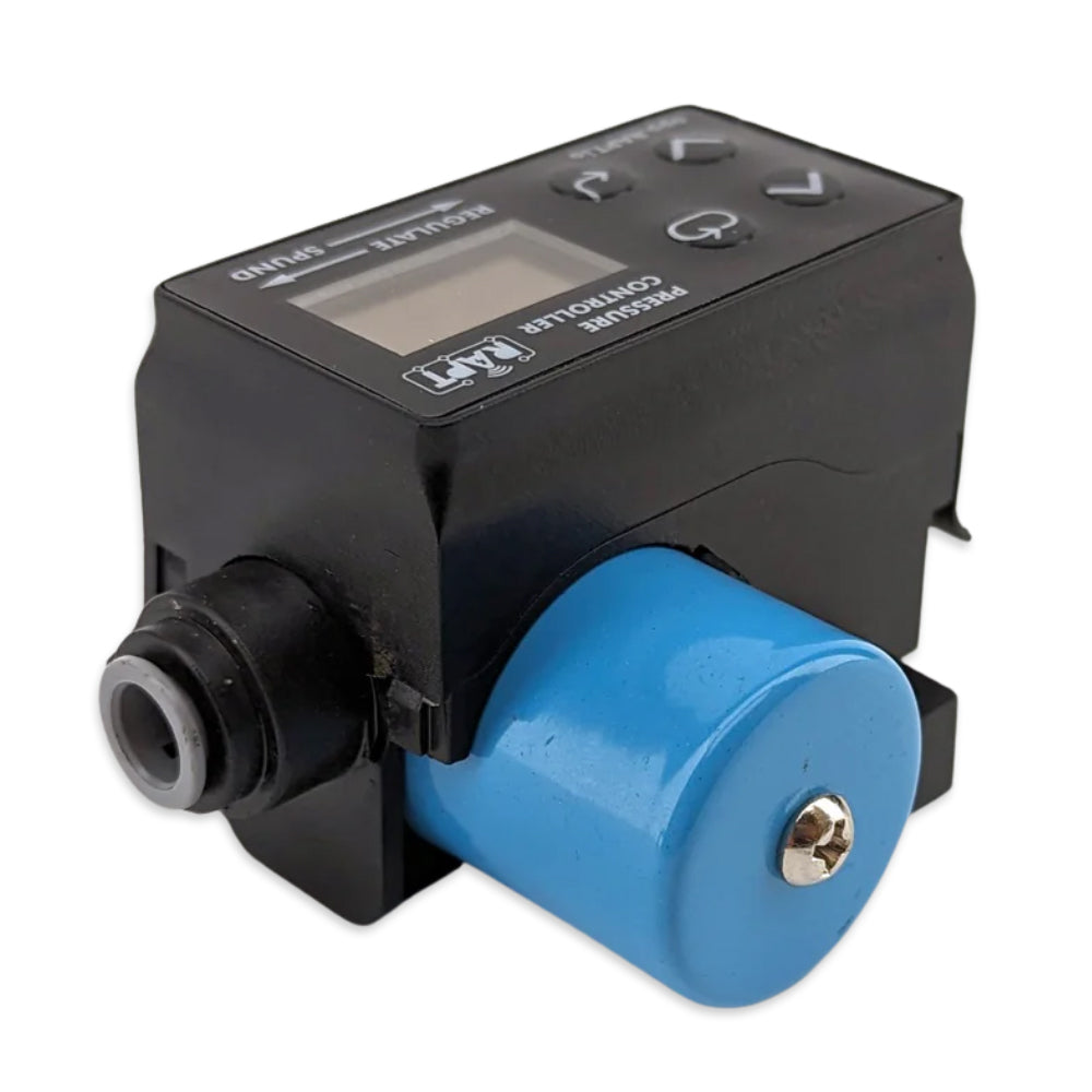 Digital spunding & regulator device for fermentation control, pneumatics, or other pressure control.