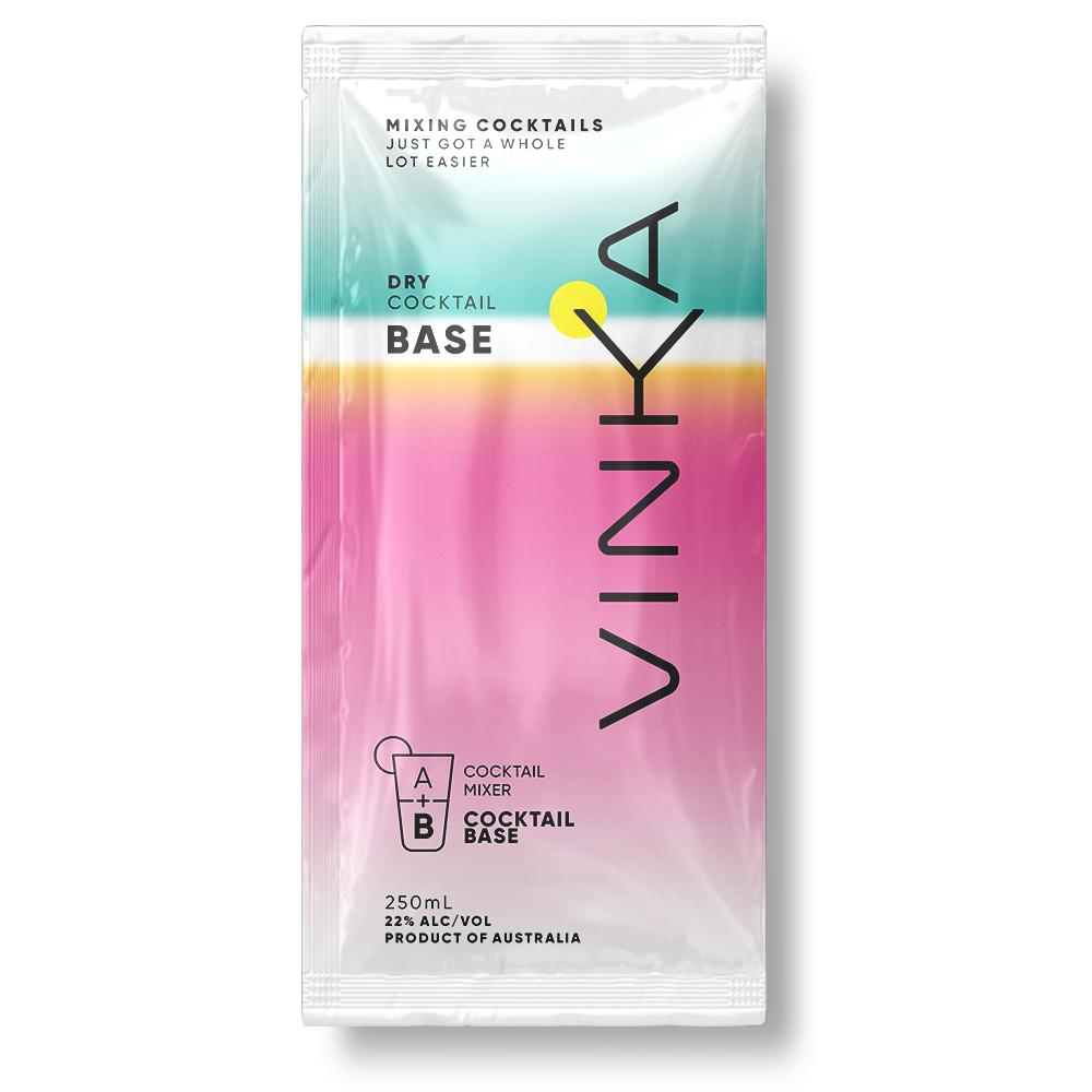 250mL Vinka Dry Cocktail Base Sachet.