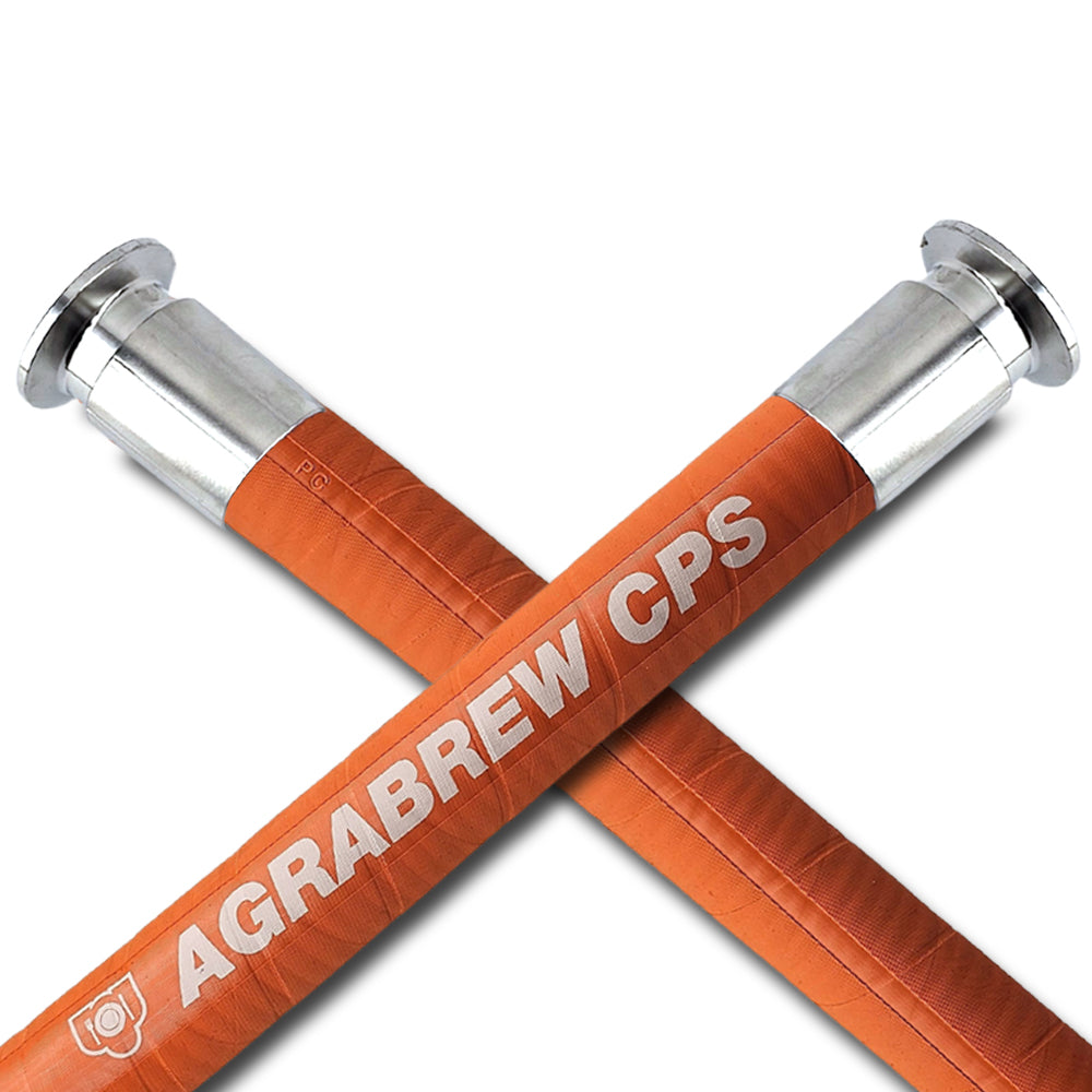 The commercial hose is white and smooth internally, made of BIIR (butyl) rubber compound. Food quality, odourless and taste. 7m delivery hose for beer, wine, soft drinks, still beverages and alcohol up to 96%.