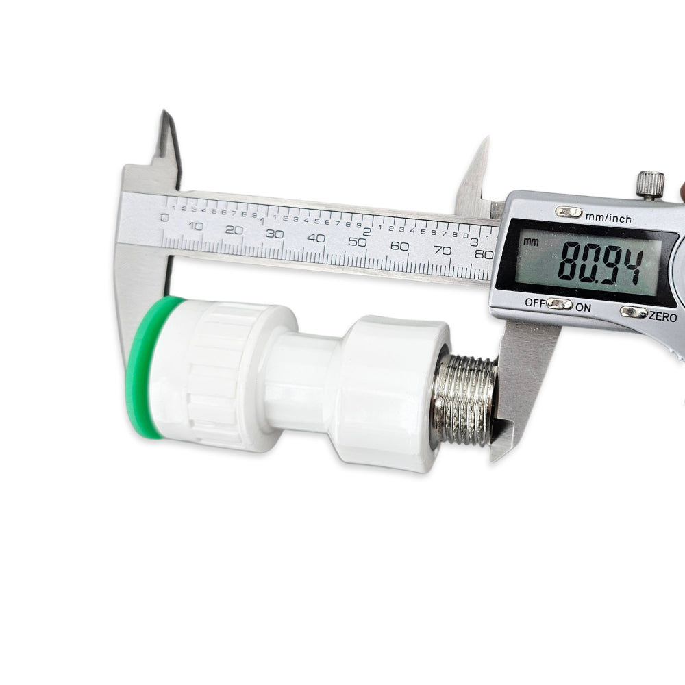 Suited to EVABarrier Lightbarrier Hydroponics hosing, this particular fitting is equipped one end being push in and the other side 1/2 Inch BSP Male.