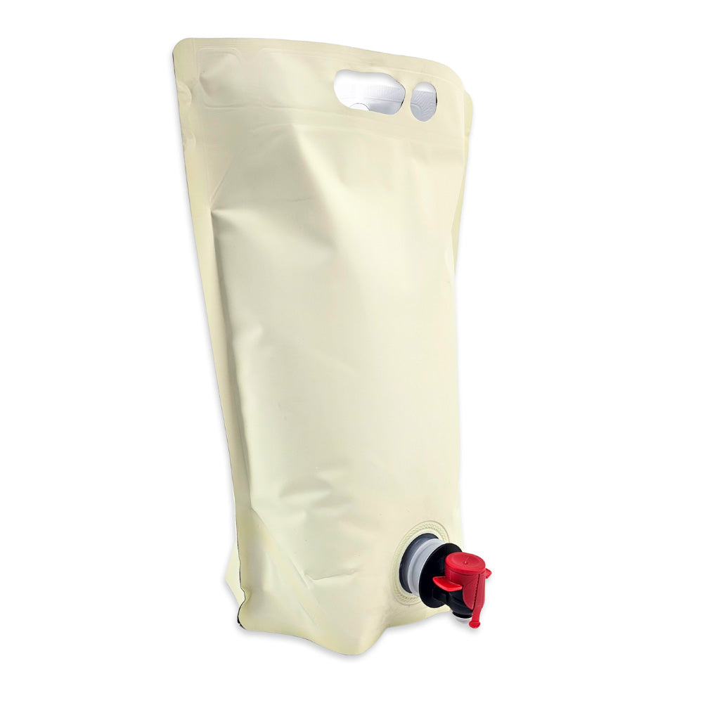 5L Blank Eggshell Stand Up Bladders (Pack of 5) spout