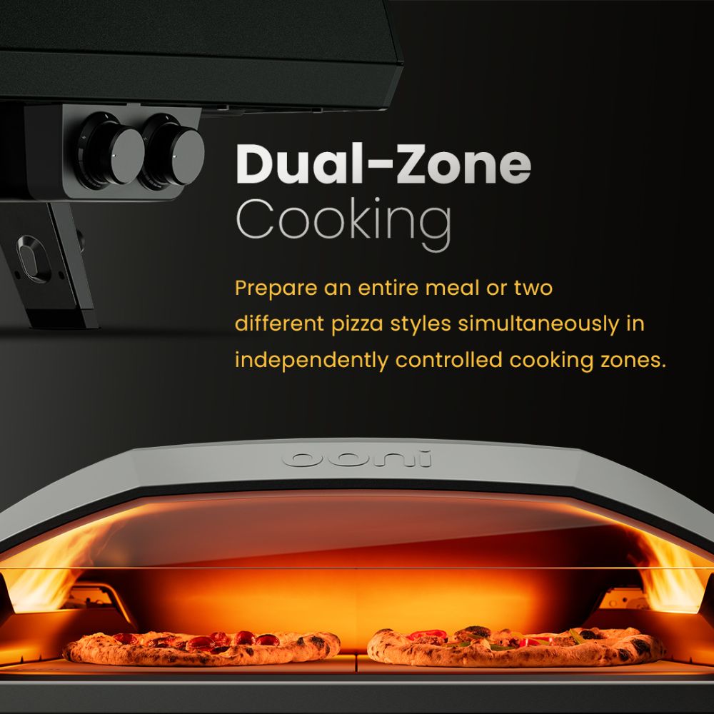 Ooni Koda 2 Max 24 Inch Gas Powered Pizza Oven Dual Cooking Zone