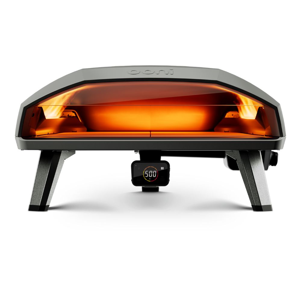 Ooni Koda 2 Max 24 Inch Gas Powered Pizza Oven Front View Lit