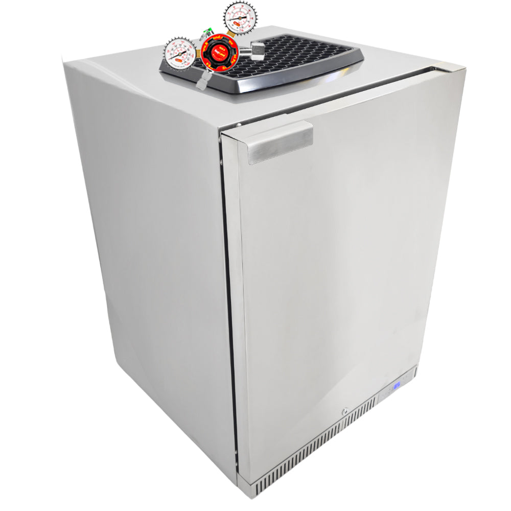 This keg fridge has been uniquely designed to build into your bar, kitchen, cafe or mancave to fit 4 x 19L Kegs or 1 x 50L commercial keg.