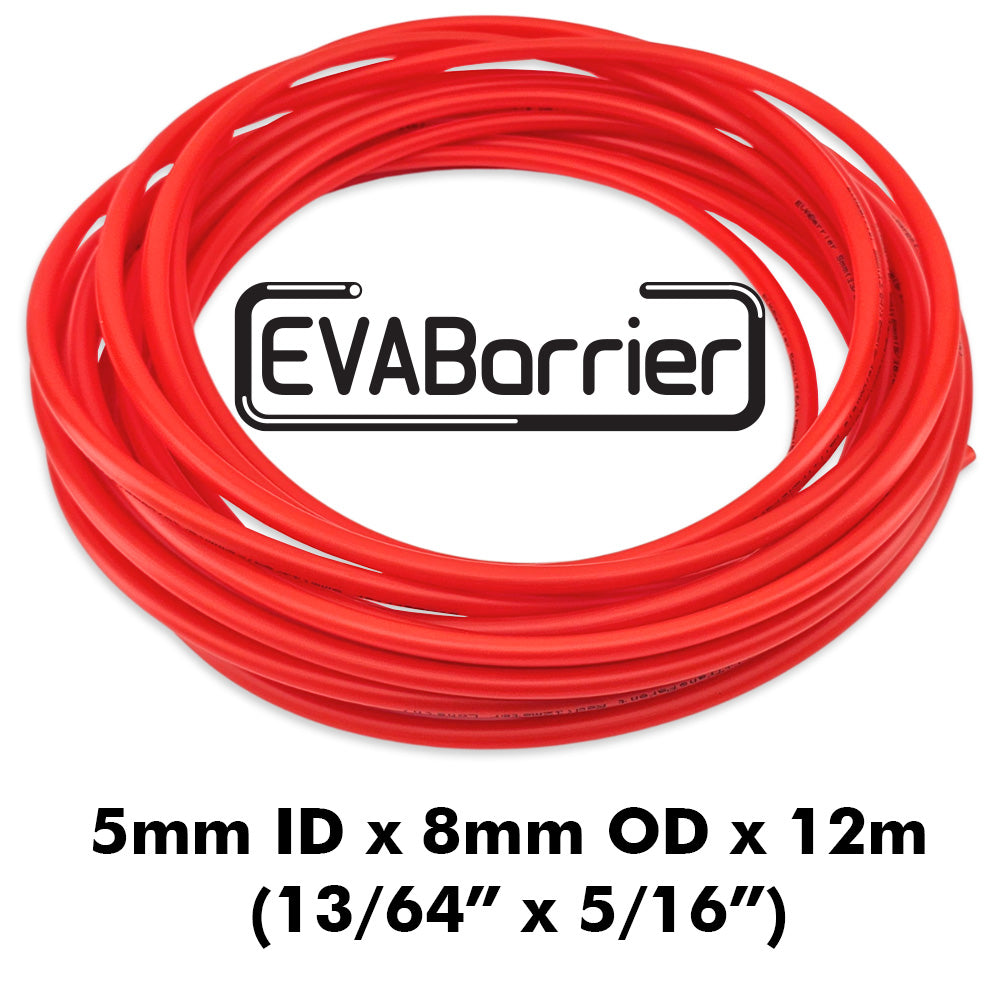 The outer barrier has accurately extruded tolerances and made from an EVA material. It also seals well when used with various John Guest, duotight or other push in fittings. 
