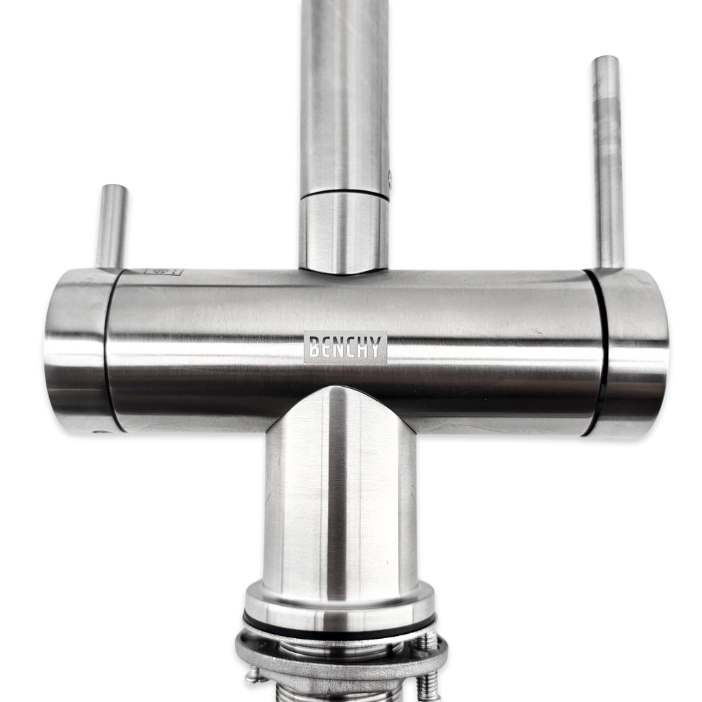 No longer will you need a separate mixer tap taking up space to dispense chilled & sparkling water, have best of all worlds with the Benchy 4 in 1 Mixer Tap.