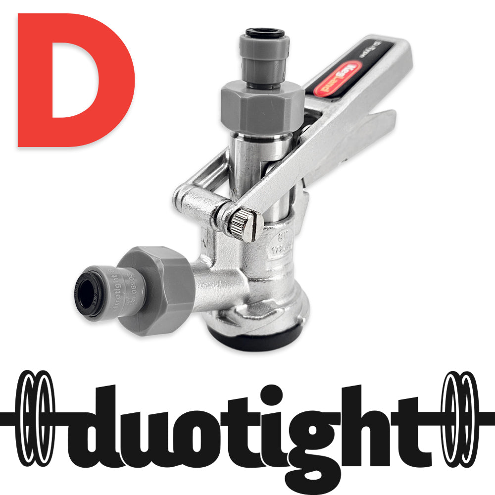 Commonly referred to as the "Twist On Coupler" now with handy dandy duotights!
Suitable for attaching Carlton Draught, CUB, Fosters & VB Kegs.