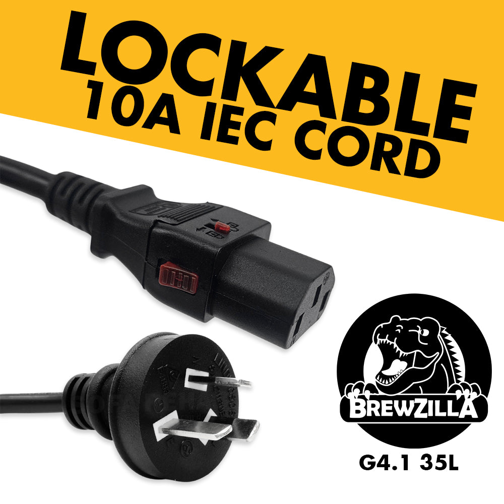 Lockable 10A IEC Cord