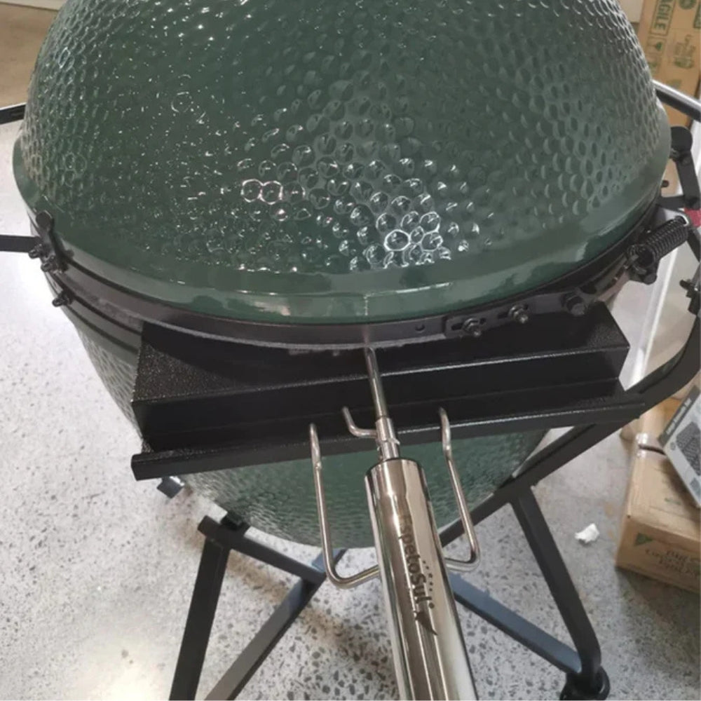 Now you can have two or three of our premium rotisseries running at the same time on any round shape barbecue. 