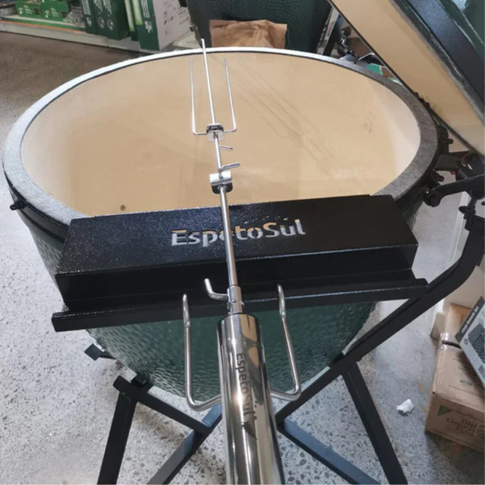 Now you can have two or three of our premium rotisseries running at the same time on any round shape barbecue. 