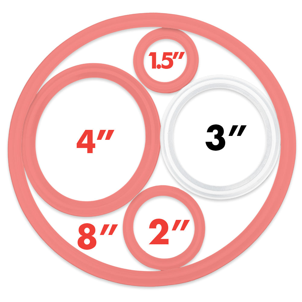 The 3" TC Gaskets are used in the PolyPhoenix distillation range.
