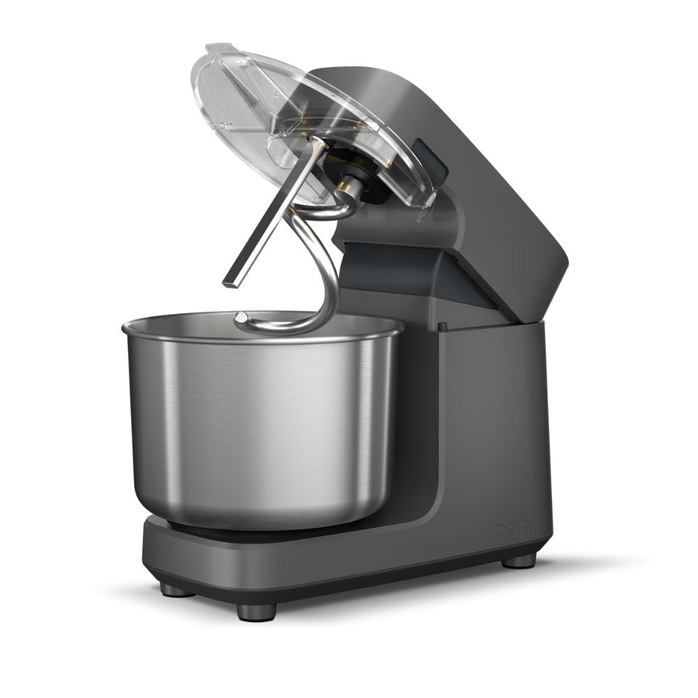 Ooni Halo Pro Spiral Mixer Charcoal Grey Colour includes a spiral hook attachment.