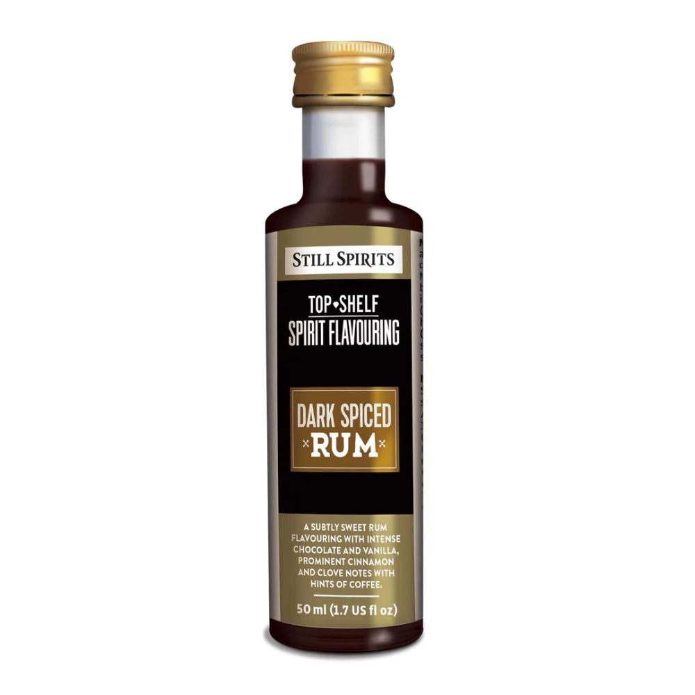 Still Spirits Top Shelf 50ml spirit flavouring - Makes 2.25L of dark spiced rum spirit.