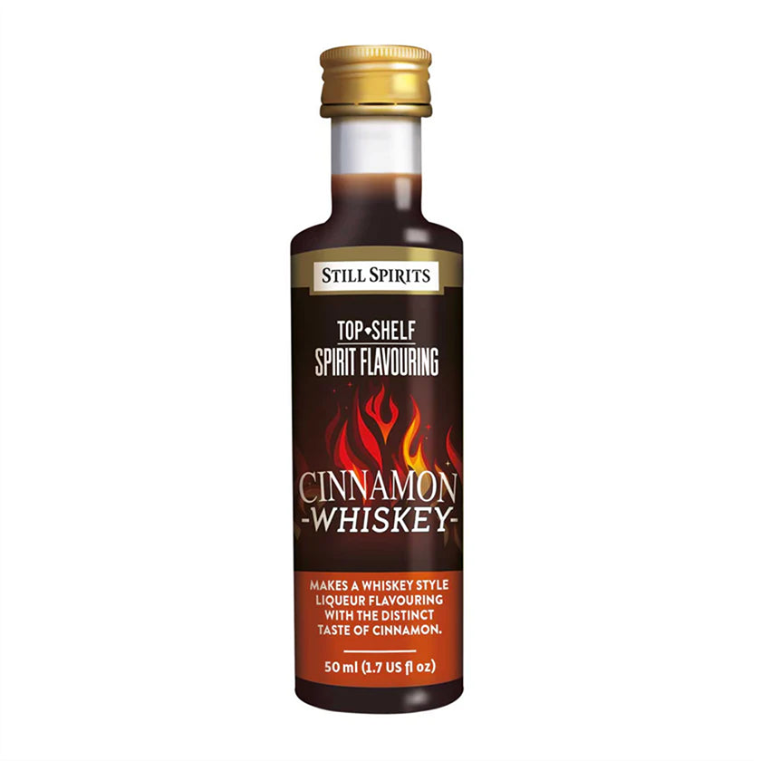 Make 1.25L of Top Shelf fiery whiskey with strong notes of cinnamon.
