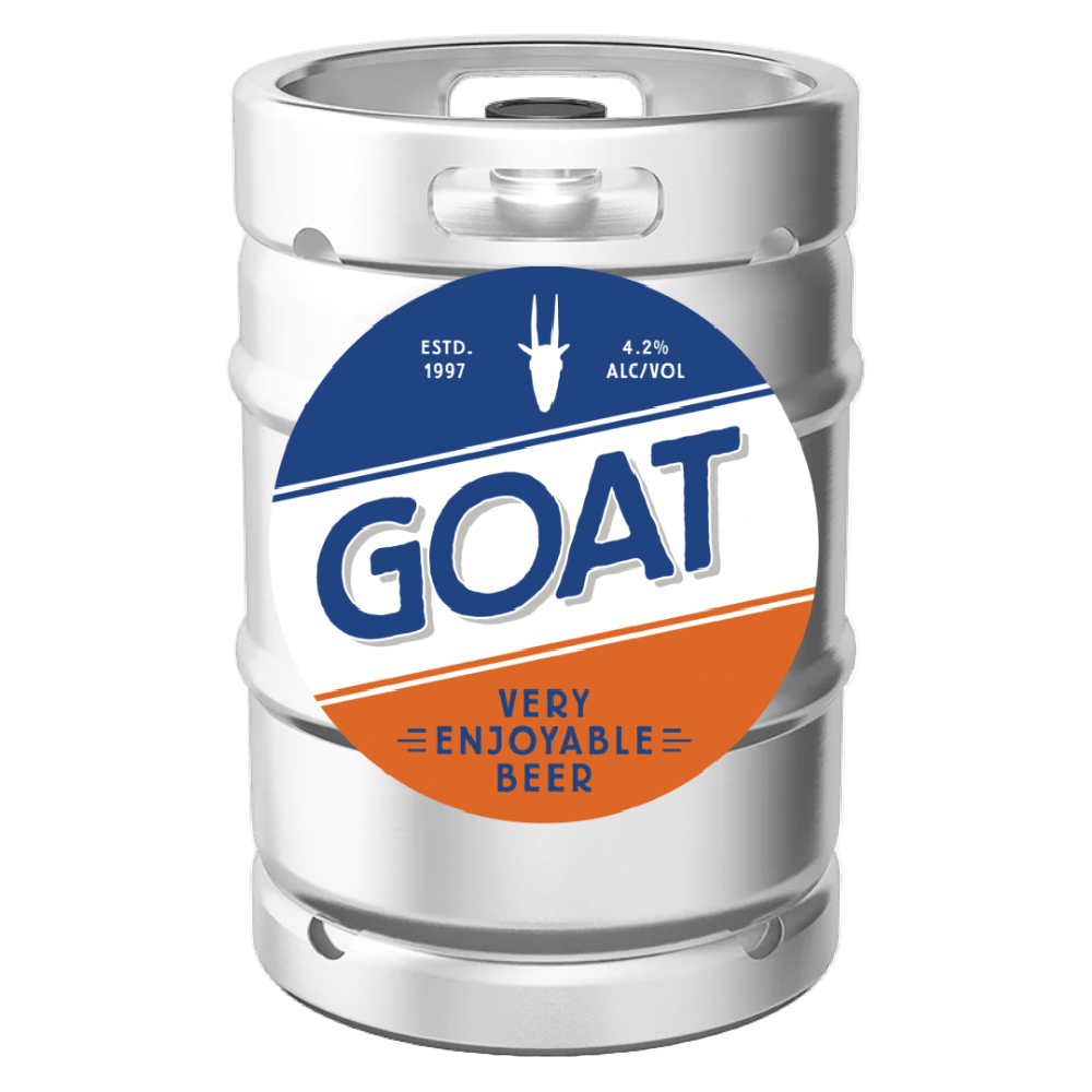 50L Keg D-Type of Mountain Goat Very Enjoyable Beer. KegLand delivers directly to your man cave or home bar.