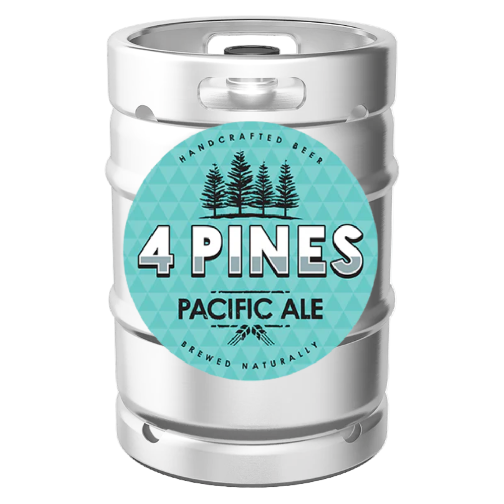 50L D-type Keg of 4 Pines Pacific Ale - KegLand delivers directly to your man cave or home bar.