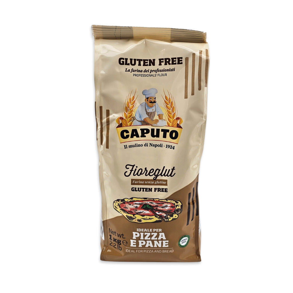 1kg bag of Caputo gluten-free flour pizzeria and bread flour on a white background