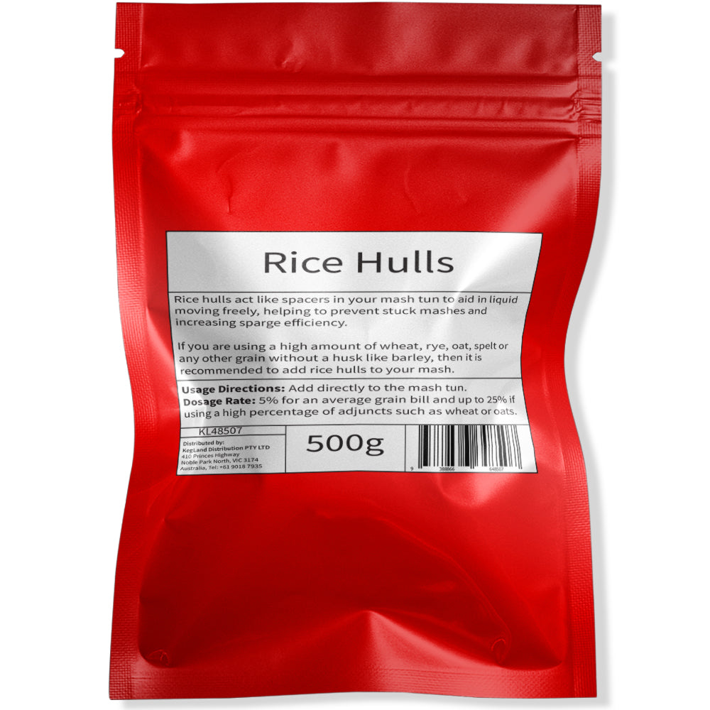 Rice hulls act like little spacers in your mash tun to aid in liquid moving freely through. This aids in preventing stuck mashes and aiding in sparging efficiency.