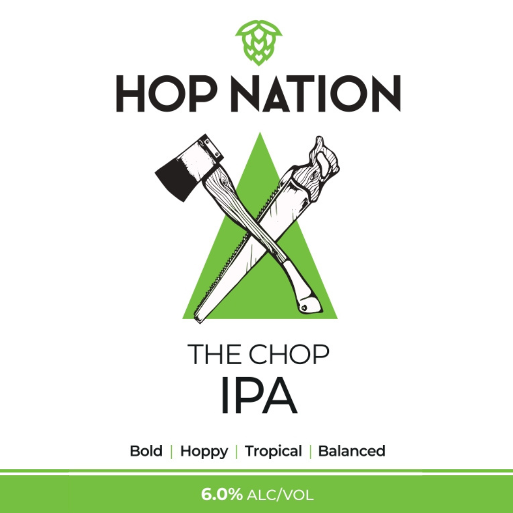 Hop Nation The Chop IPA draught tap decal