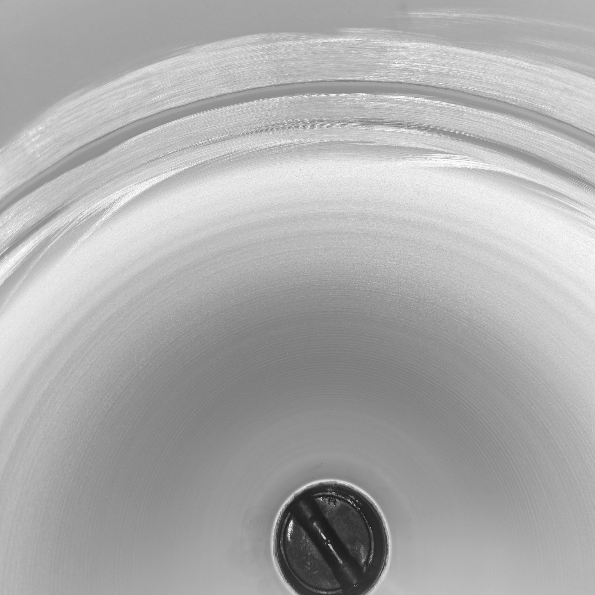 Inside close up of a Conical Kegmenters Machining. It is very difficult to get smooth edges inside a keg with such a small opening.