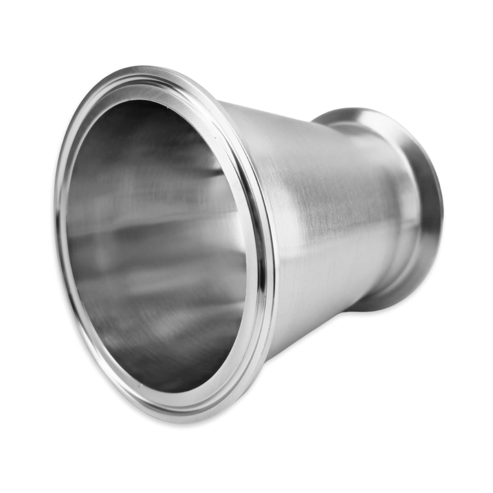 Metallic funnel on a white background
